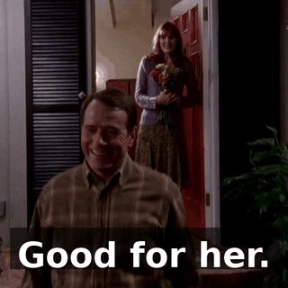 Good for her.