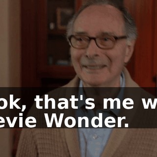 Look, that's me with Stevie Wonder.