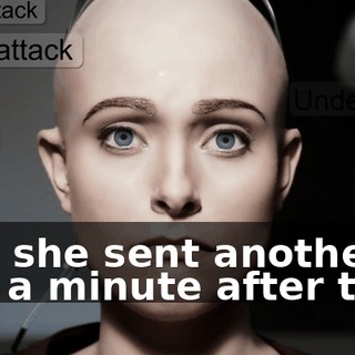 And she sent another one a minute after that.
