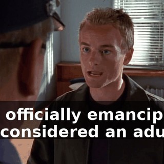 I am officially emancipated and considered an adult.