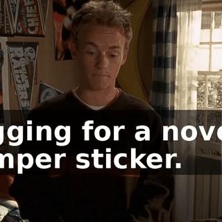 begging for a novelty bumper sticker.