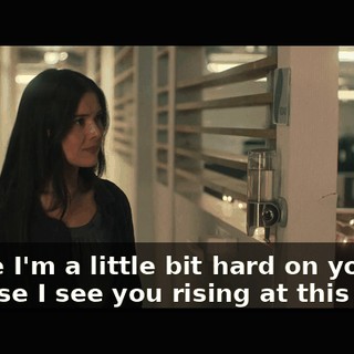 Maybe I'm a little bit hard on you because I see you rising at this place,