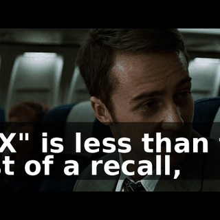 If "X" is less than the cost of a recall,