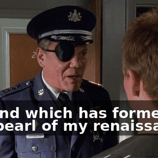 around which has formed the pearl of my renaissance.