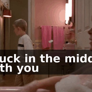 ♪ Stuck in the middle with you ♪