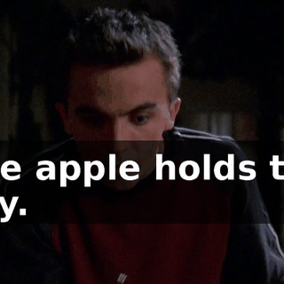 The apple holds the key.