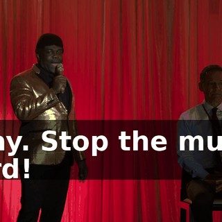 Okay. Stop the music. Hard!