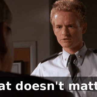 That doesn't matter.
