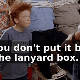 if you don't put it back in the lanyard box.