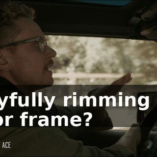 playfully rimming the door frame?