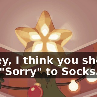 Bluey, I think you should say "Sorry" to Socks.