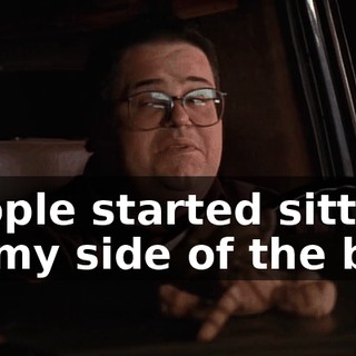 People started sitting on my side of the bus.