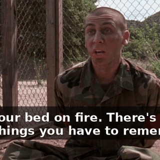 Set your bed on fire. There's only two things you have to remember:
