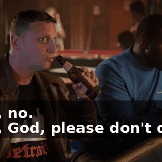 - Oh, no. - Oh, God, please don't do it.