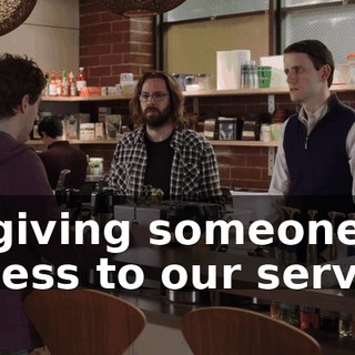 of giving someone access to our servers