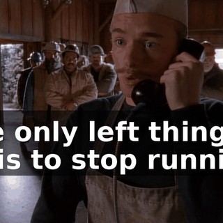 The only left thing to do is to stop running,
