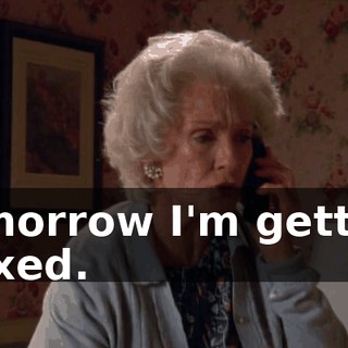 Tomorrow I'm getting waxed.