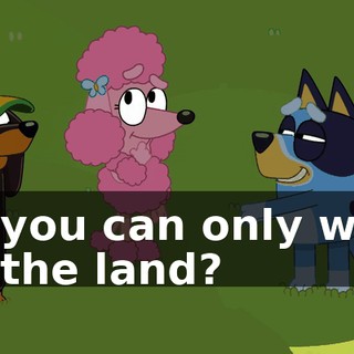 So you can only walk on the land?
