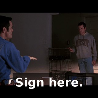 Sign here.