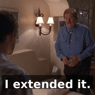 I extended it.