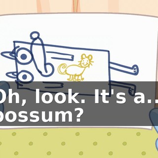 Oh, look. It's a... possum?