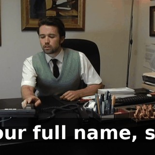 Your full name, sir.