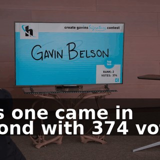 This one came in second with 374 votes.