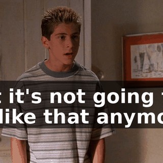But it's not going to be like that anymore.
