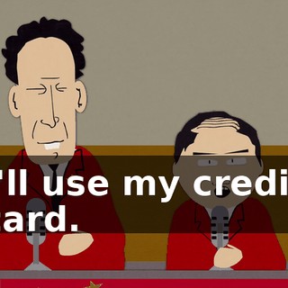 I'll use my credit card.