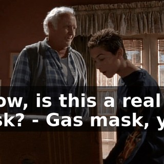- Wow, is this a real gas mask? - Gas mask, yes.