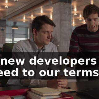 our new developers just agreed to our terms,