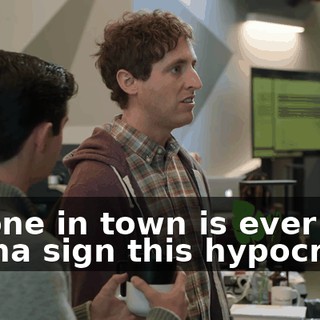 No one in town is ever gonna sign this hypocrite's