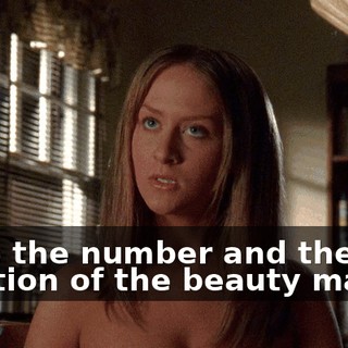 Note the number and the position of the beauty marks.