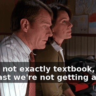 Well, not exactly textbook, but at least we're not getting a dog.