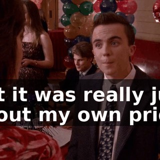 but it was really just about my own pride.