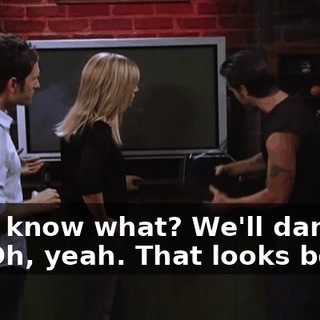 - You know what? We'll dangle it. - Oh, yeah. That looks better.