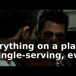 everything on a plane is single-serving, even-