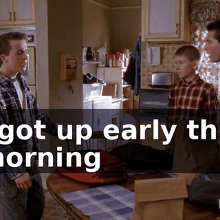I got up early this morning