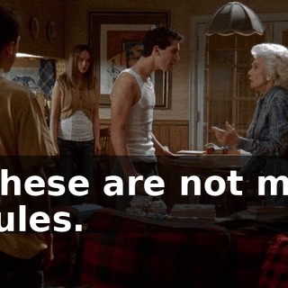 These are not my rules.