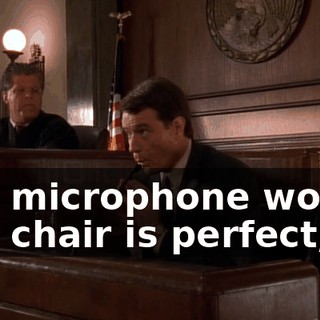 The microphone works. The chair is perfect,