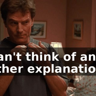 Can't think of any other explanation.