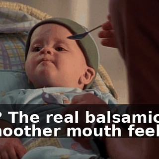See? The real balsamic has a smoother mouth feel.