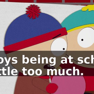 enjoys being at school a little too much.