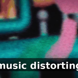 [music distorting]