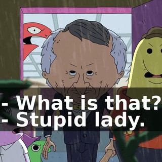 - What is that? - Stupid lady.