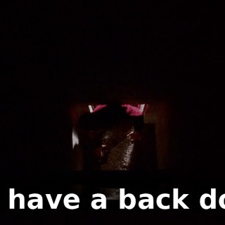 We have a back door.