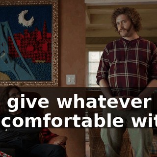 Just give whatever you are comfortable with.