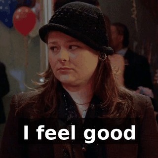 ♪ I feel good ♪