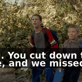 Dad. You cut down the tree, and we missed it?