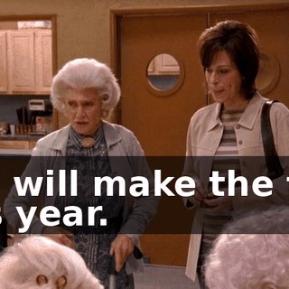 You will make the tart this year.